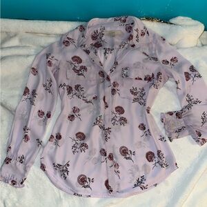 Loft lilac floral button down